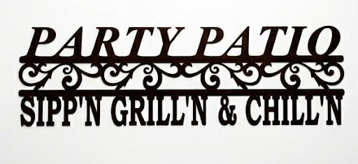 Party Patio Sippn Grilln Chillin Metal Sign 5.5x23.5