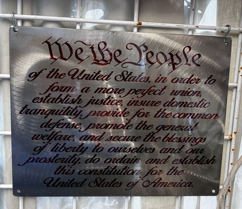 We The People Metal Sign 12x9 18 Gauge Steel Wall Decor
