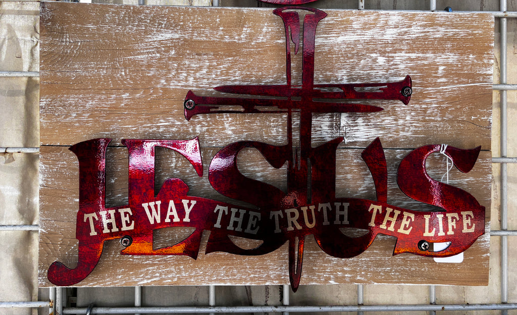 Jesus The Way The Truth The Life Metal Sign 18 Gauge Steel Wall Decor