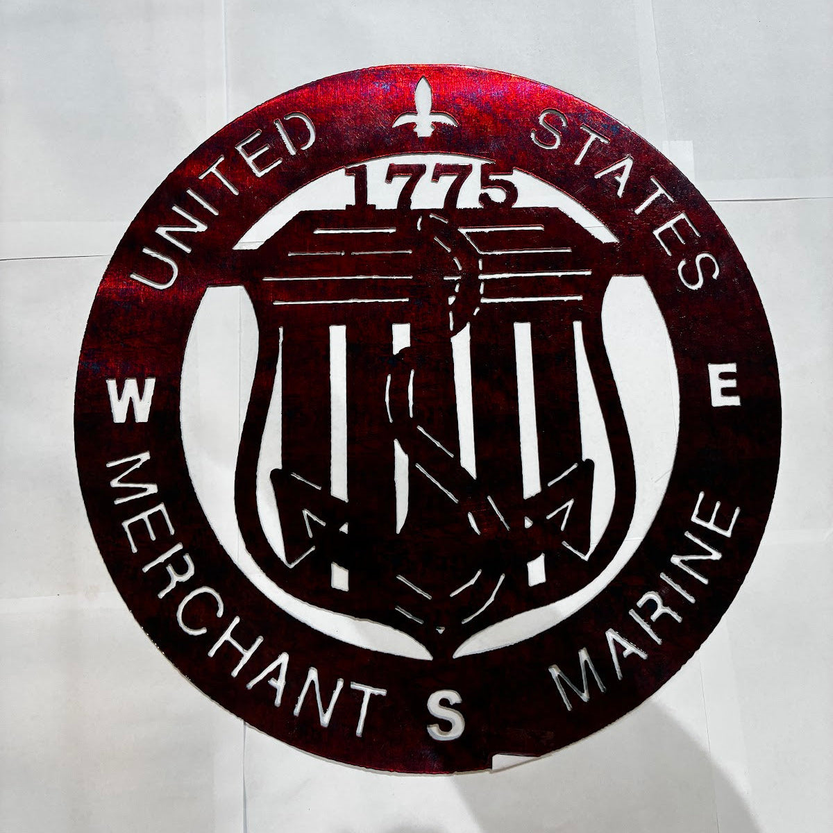 Patriotic 1775 United States Merchant Marines Metal Sign 16 18 Gauge Steel Wall Decor