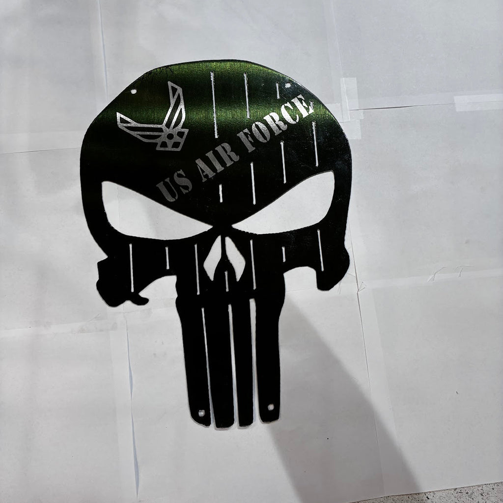 Patriotic 16in Airforce Punisher Metal Sign 16x11.5 18 Gauge Steel Wall Decor