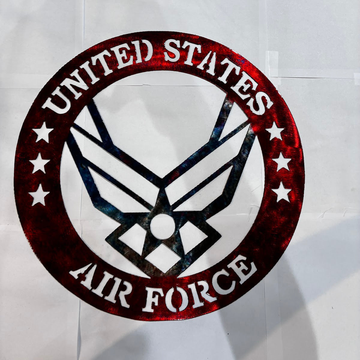 Patriotic 16in Airforce Round Metal Sign 16 18 Gauge Steel Wall Decor