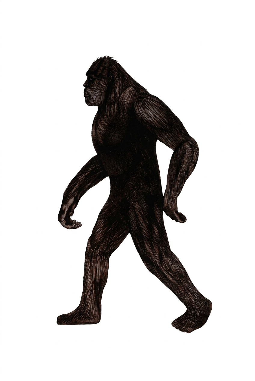 Bigfoot Sasquatch Color Metal Sign 8x15.5 18 Gauge Steel Wall Decor