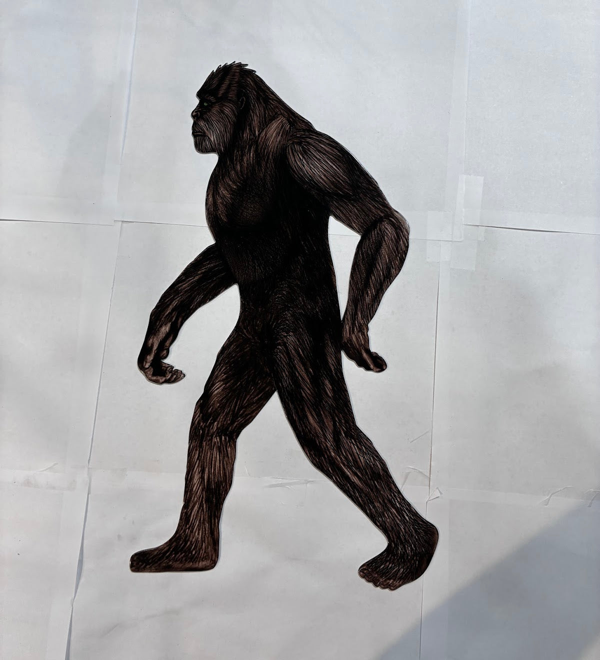 Bigfoot Sasquatch Color Metal Sign 8x15.5 18 Gauge Steel Wall Decor