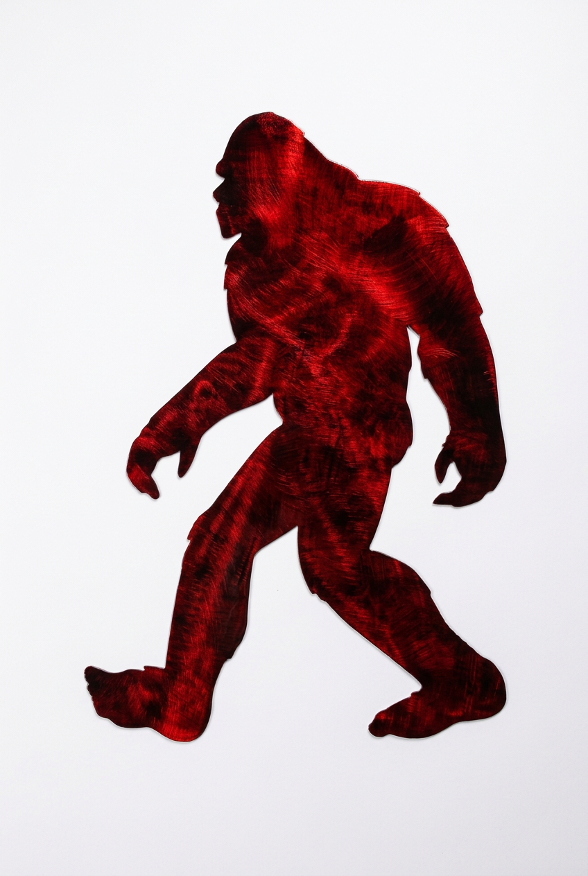 Bigfoot Sasquatch Copper Metal Sign 16x10 18 Gauge Steel Wall Decor
