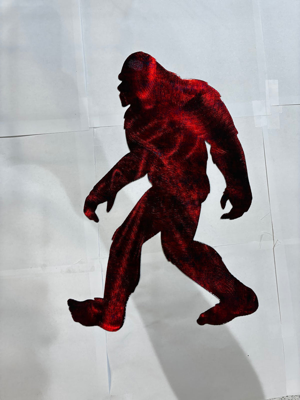 Bigfoot Sasquatch Copper Metal Sign 16x10 18 Gauge Steel Wall Decor