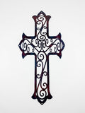 Cross Metal Sign 23.5x11.5 18 Gauge Steel Wall Decor