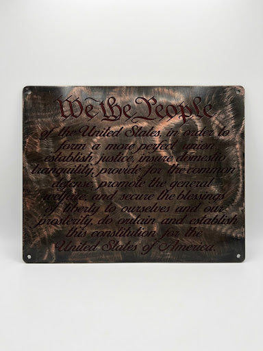 We The People Metal Sign 12x9 18 Gauge Steel Wall Decor