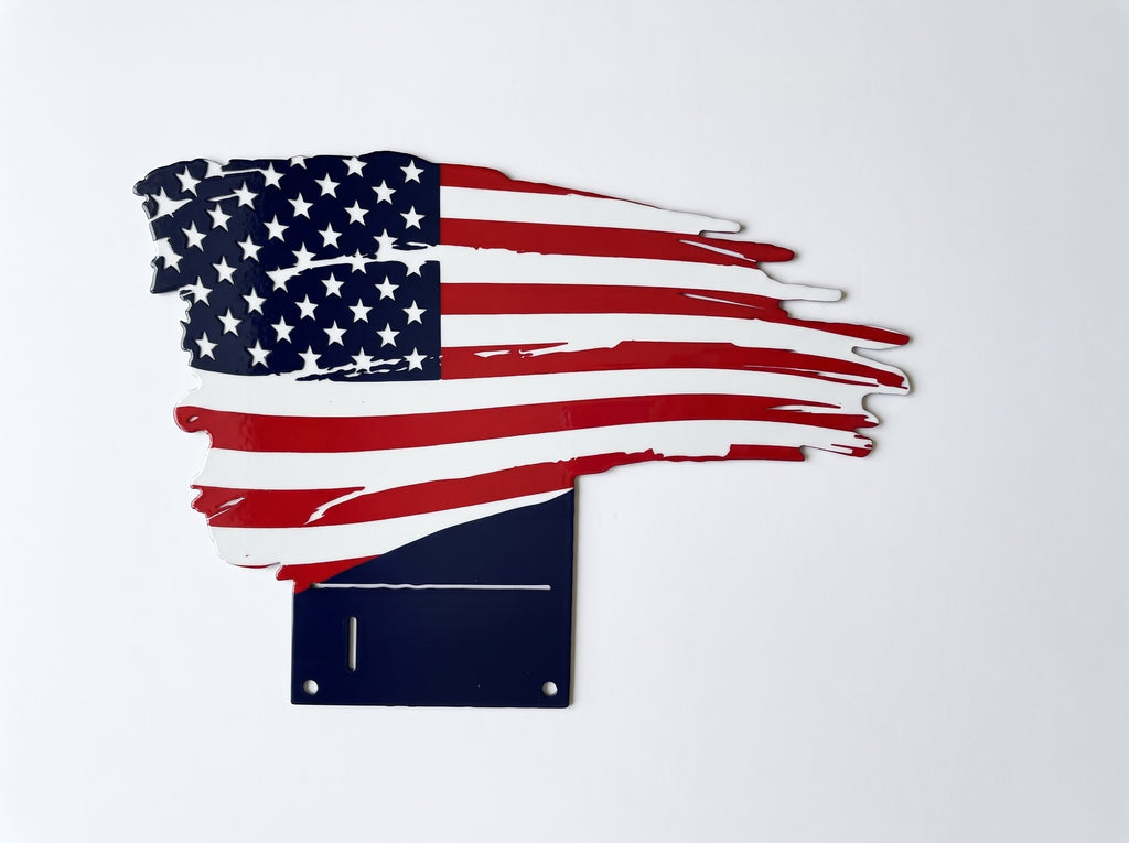Patriotic Desk Top Flag Battle Flag Bright Color Metal Sign 6x8