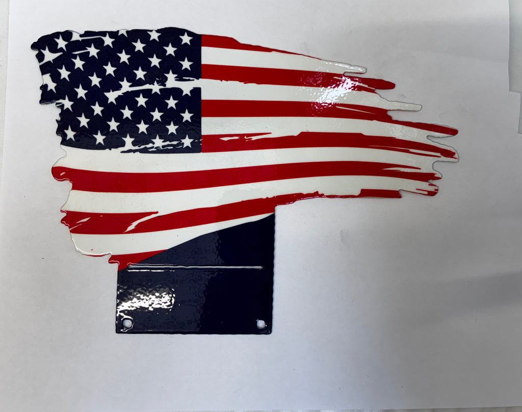 Patriotic Desk Top Flag Battle Flag Bright Color Metal Sign 6x8