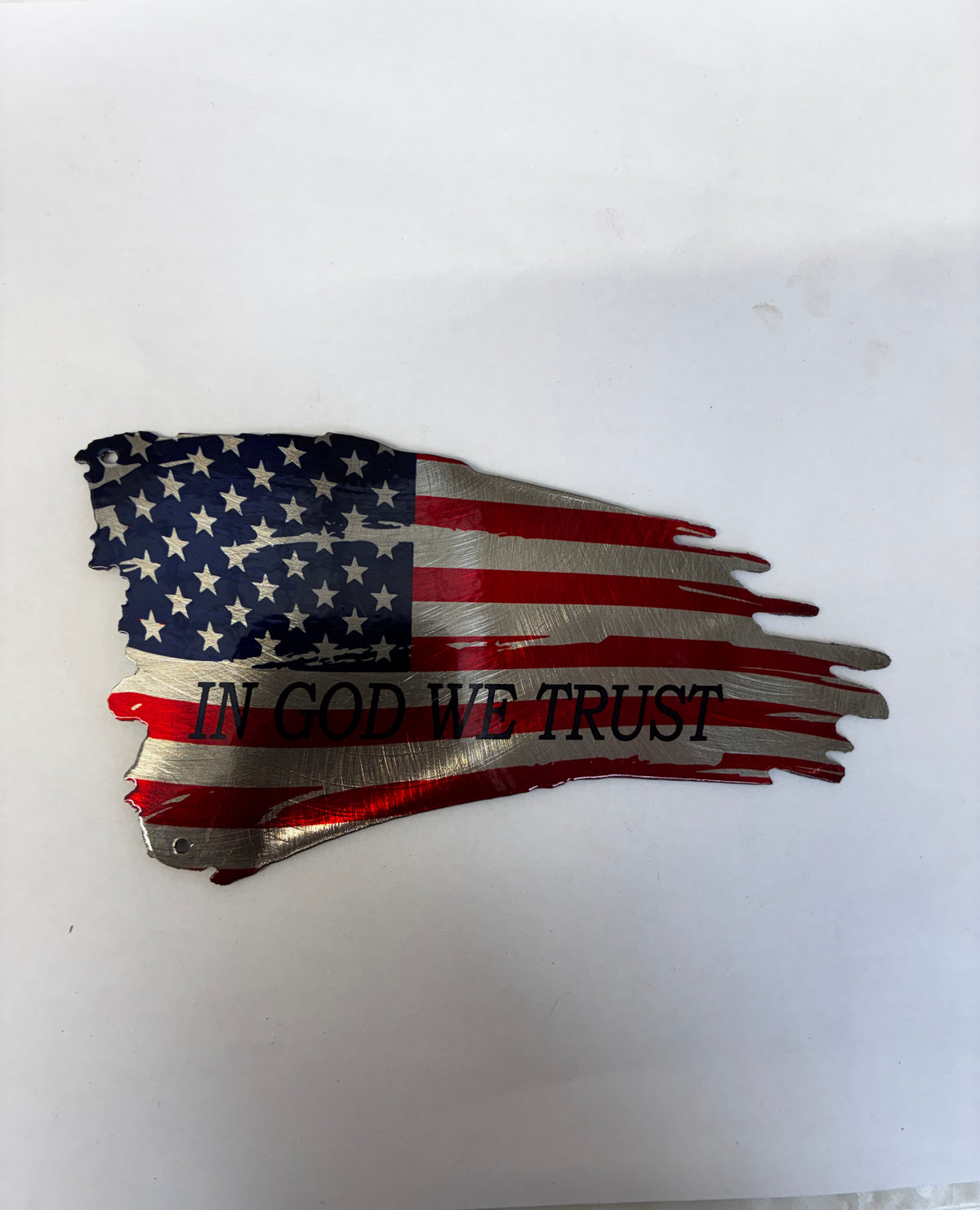 Magnet In God We Trust Flag Metal Magnet 3x6