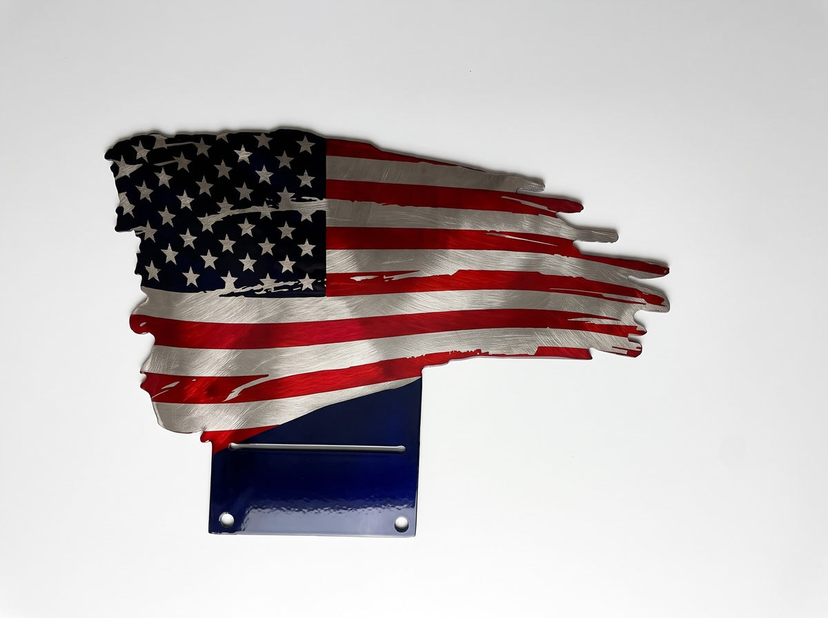 Patriotic Desk Top Flag Battle Flag Normal Color Metal Sign 6x8