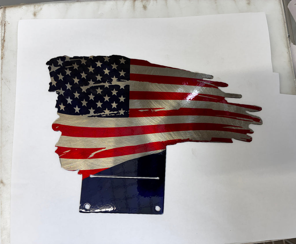 Patriotic Desk Top Flag Battle Flag Normal Color Metal Sign 6x8