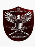 2nd Amend Shield Copper Issued 1791 Expires Never My Permit Metal Sign 23.75x21