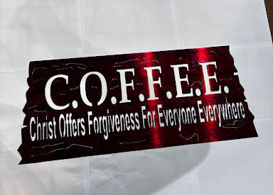 Christ Offers Forgiveness For Everyone Everywhere Metal Sign 10x23