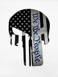 Patriotic 20in We the People Skull Punisher Metal Sign