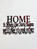 Home Is Where Our Story Begins Metal Sign