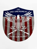 Patriotic 2nd Amendment Shield Metal Sign