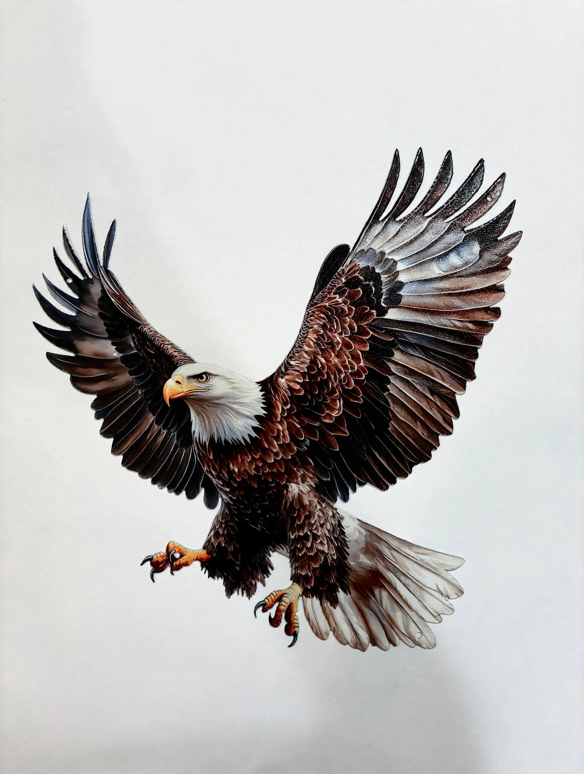 Patriotic Full Color Eagle Wings Spread Metal Sign