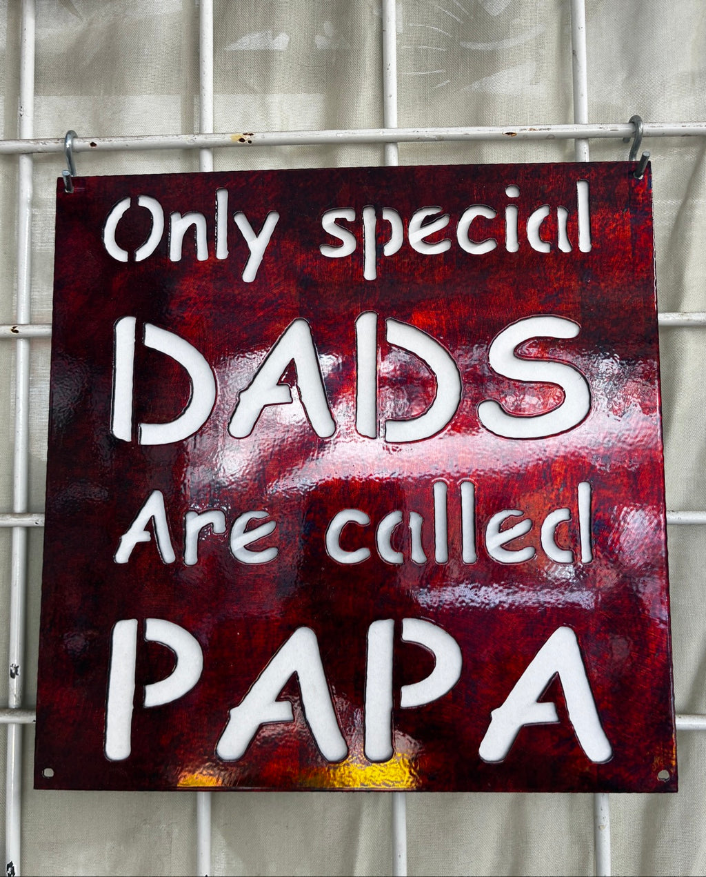 Only Special Dads Are Called Papa Metal Sign 10x10 18 Gauge Steel Wall Decor