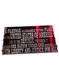 Patriotic Pledge of Allegiance Rectangle Metal Sign 12x23 18 Gauge Steel Wall Decor